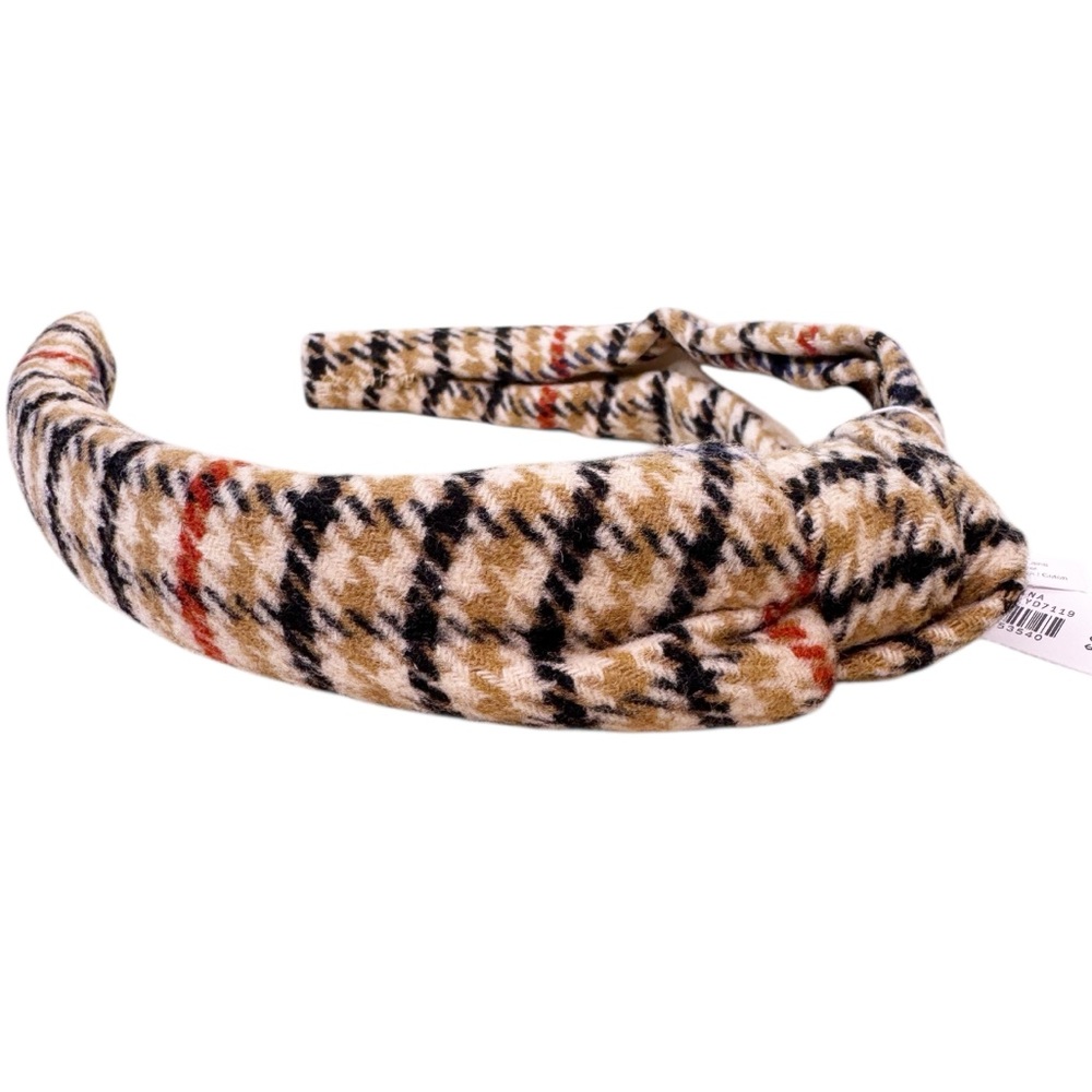 J. CREW Factory NWT Plaid Houndstooth Knotted Headband One Size - Picture 5 of 8